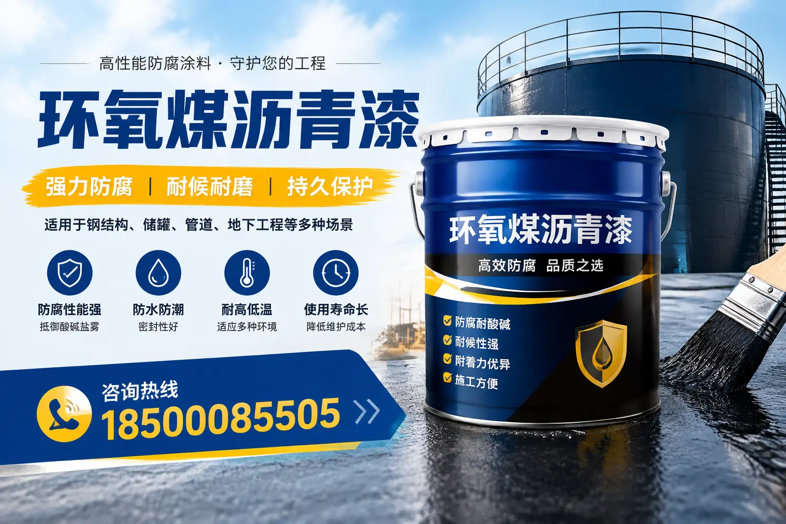 环氧煤沥青漆在工业中的应用，那曲企业的选择